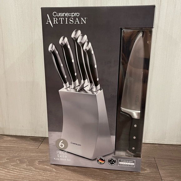 Cuisine::pro Artisan Knife Block (6-Piece Set) - Premium German Stainless Steel